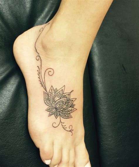Flower Foot Tattoos Lotus Flowers Thoughts Sleeve Tatoo Tattoo Ideas