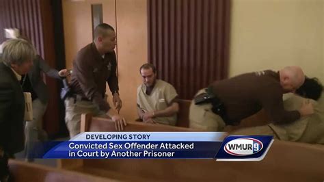 convicted sex offender attacked in courtroom by another prisoner