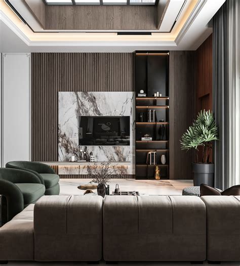 Living On Behance Living Room Design Decor Interior Wall Design