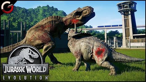 Jurassic World Evolution Gameplay Dinosaurs Fighting Battle Arena Most Epic Dino Fight Scenes