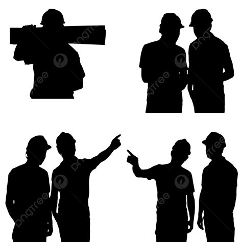 Construction Worker Silhouette Png Images Decorative Pattern