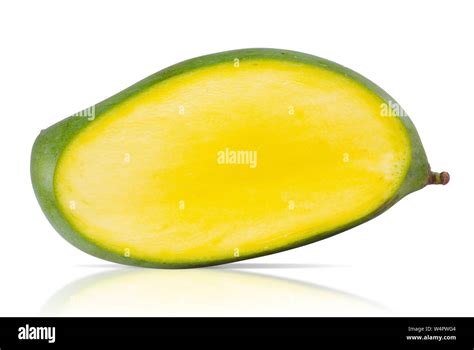 Green Mango Fruit Isolated On White Stock Photo Alamy