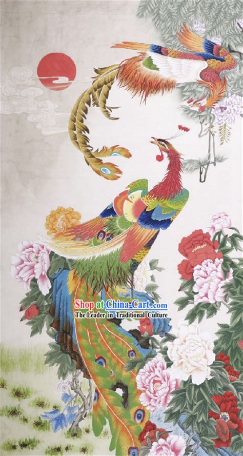 Traditional Chinese Phoenix Paintings Phoenix Peony Painting