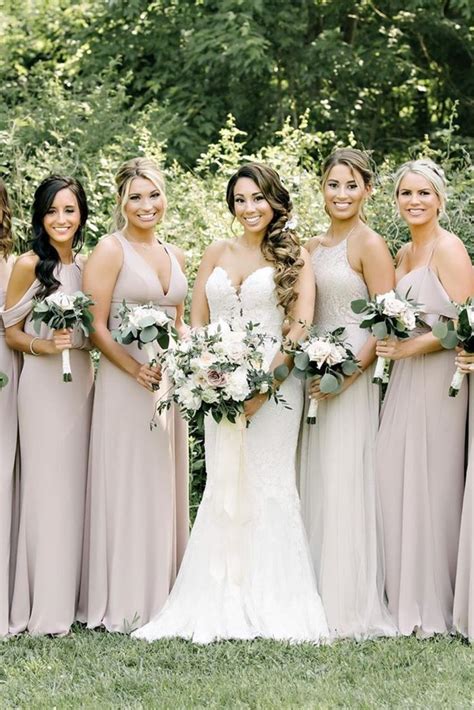 Shop By Neutral Brideside Taupe Bridesmaid Dresses Rustic