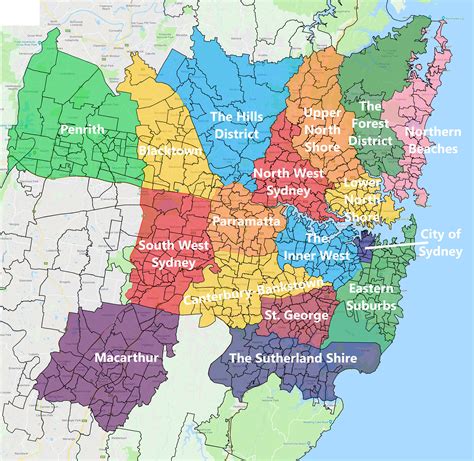 A Map Of Sydneys Regions I Made Let Me Know What You Think Rsydney