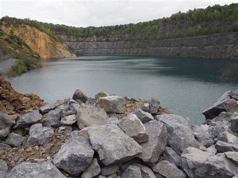 Free Images Limestone Quarry Body Of Water Water Resources