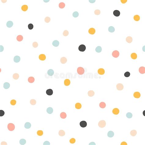 Polka Dot Seamless Pattern Cute Confetti Abstractly Arranged Hand