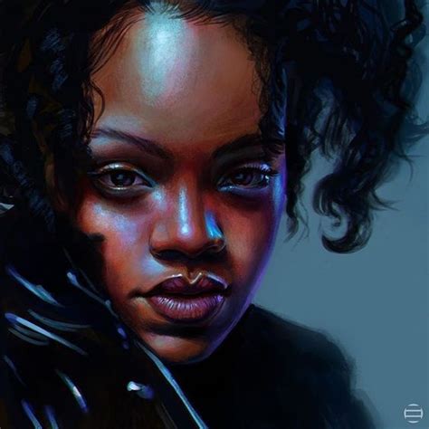 Black Women Art Rihanna Instagram Art Portrait Artist