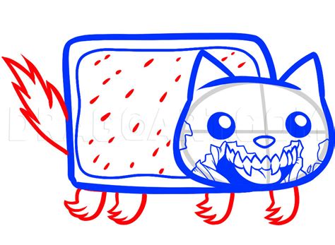 How To Draw Zombie Nyan Cat Zombie Nyan Cat Coloring Page Trace Drawing