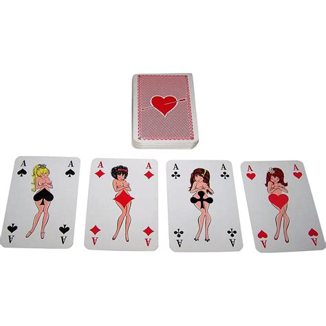 Ass “casanova Skat” Pin Up Playing Cards Henz Schmidt Designs C1969
