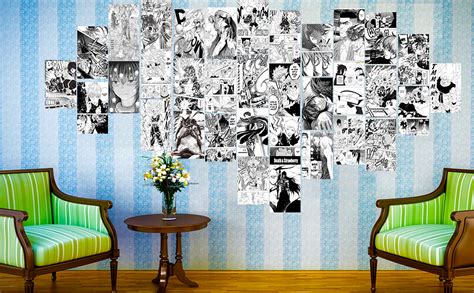 Manga Wall Collage Kit Black And White 60 Pcs Anime Manga Aesthetic