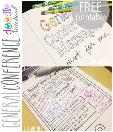 Free Printable - General Conference Doodle Book | Lds conference activities, General conference ...