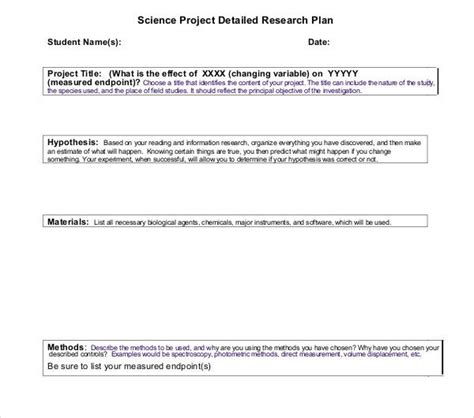 8 Research Project Plan Templates Pdf Free And Premium