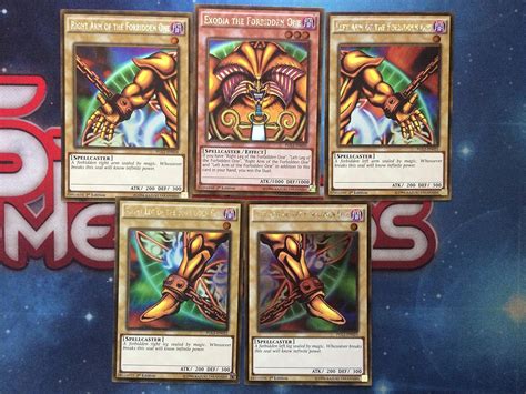 Konami Yugioh Exodia The Forbidden One Full Card Set Premium Gold Return Of The