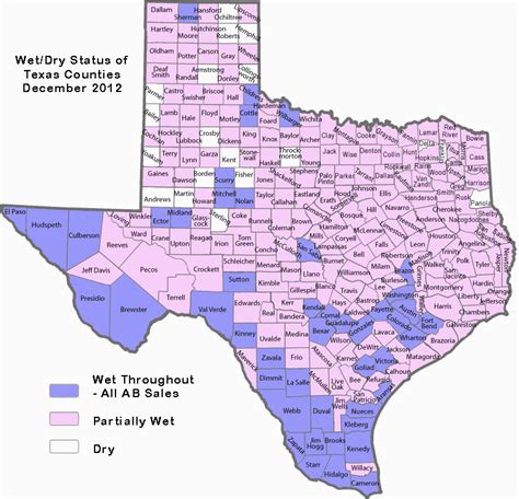 Texas Dry County Map