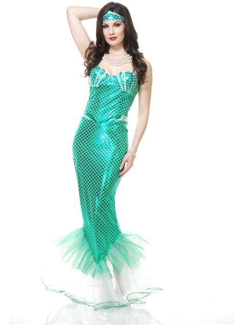 Charades Costumes Adults Womens Tight Emerald Green Fantasy Mermaid Costume Medium 8 10