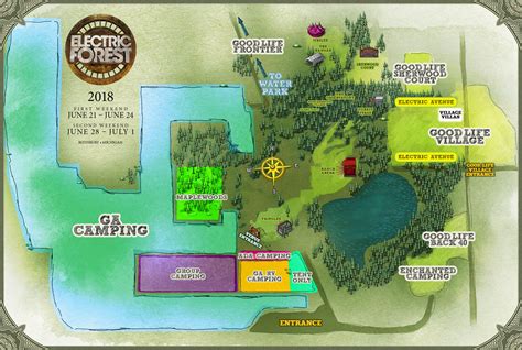 Electric Forest Map Color 2018