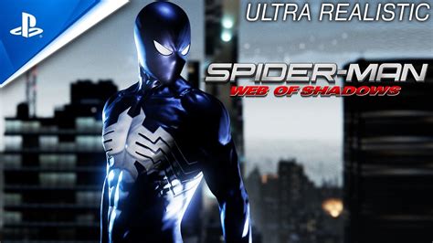 New Ultra Realistic Web Of Shadows Black Suit Spider Man Symbiote
