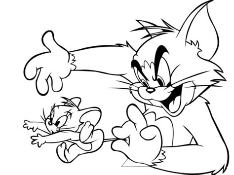 Omalovánky Tom Pronásleduje Jerryho Myš K Vytisknutí A Online
