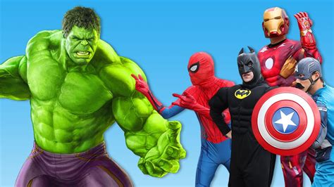 Hulk Vs Spider Man Vs Batman Vs Captain America Vs Flash Youtube
