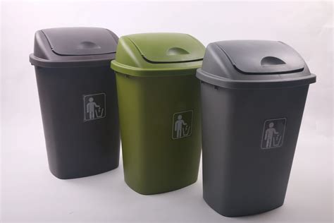 Plastic 13 Gallon Trash Can Flip Top 50l Waste Bin Buy High Quality