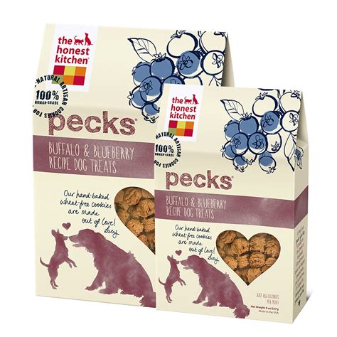 Low calorie dog food treats are also an excellent choice when training dogs. Our Pecks™ all natural dog treats are made with buffalo and blueberries. Pecks are low calorie ...