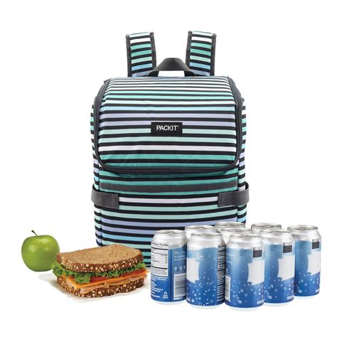 Packit Backpack Cooler 16 Can Striped Unisex Outoor Or Indoor Use