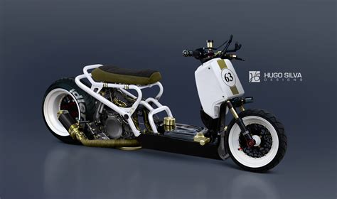 Built by rucksters and btx industries, it's sporting a 150cc gy6 engine. honda ruckus custom by hugosilva on DeviantArt