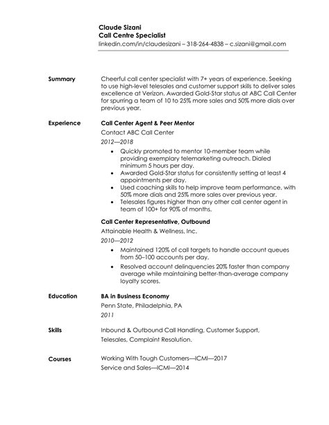 Education Qualification Table Format In Resume