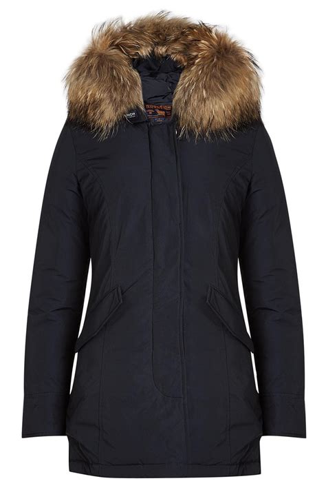 Woolrich Luxury Arctic Down Parka With Fur Trimmed Hood In Blue Lyst
