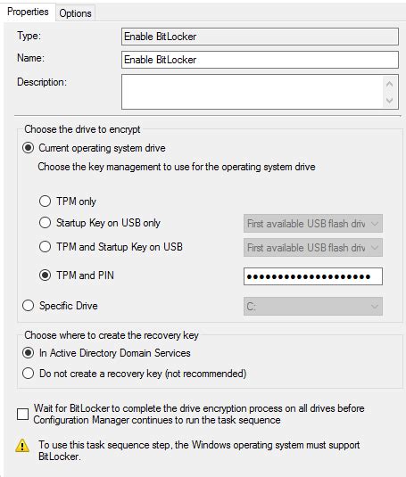 Automatically Enable Bitlocker And Set A Pin During An Sccm Task Sequence Kevins Tech Blog
