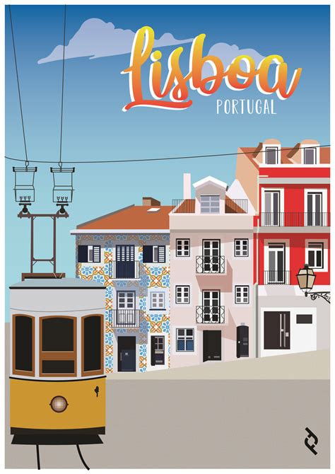 Lisbon Travel Poster Lisbon Print Portugal Digital Print