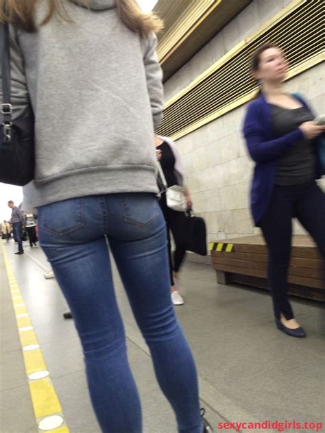 SexyCandidGirls Top Ass In Tight Jeans Subway Platform Candid Item 1