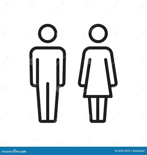 Male And Female Pictogram Lady Gentleman Toilet Stock Vector