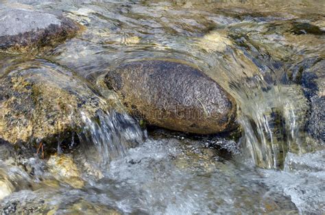 Little Seething Mountain River With Big Stones Stock Image Image Of