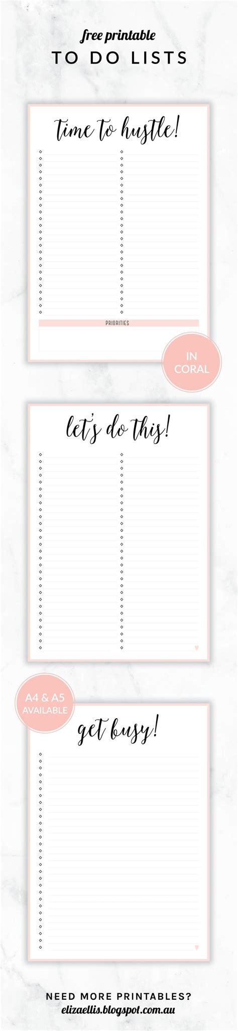 Eliza Ellis Free Printable Irma To Do Lists Available In Designs Colors And In Both A