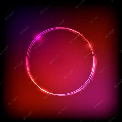 Premium Vector Abstract Neon Circle With Lights Vector Illustration