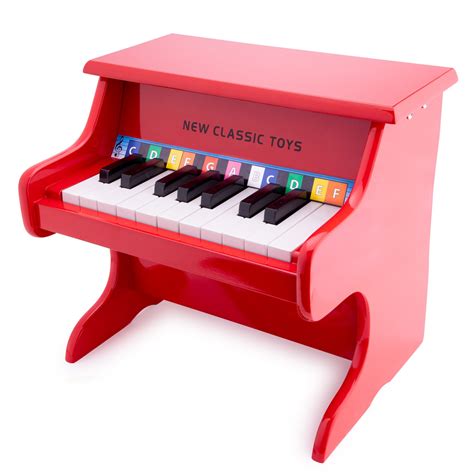 New Classic Toys Piano Red 18 Keys New Classic Toys