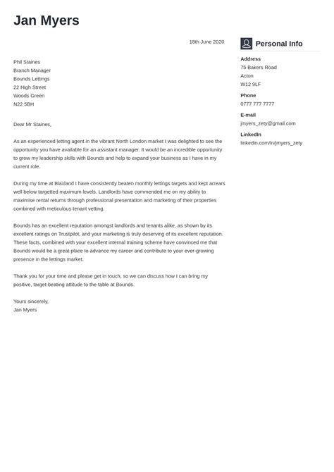 Check out the following statement of motivation for. 5+ Matching CV Cover Letter Template Examples