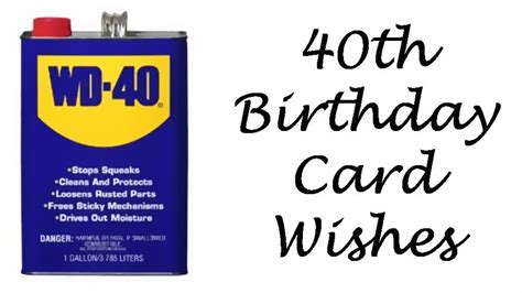 40th Birthday Wishes Messages And Poems To Write In A Card Holidappy