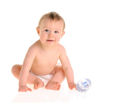 Confused Baby Boy Portraiture Isolated On White Stock Photos Pictures