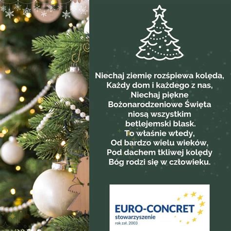 Boże Narodzenie życzenia świąteczne euro concret