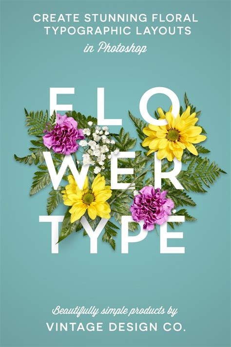 Flowertype For Photoshop Flower Typography Types Of Flowers Flower