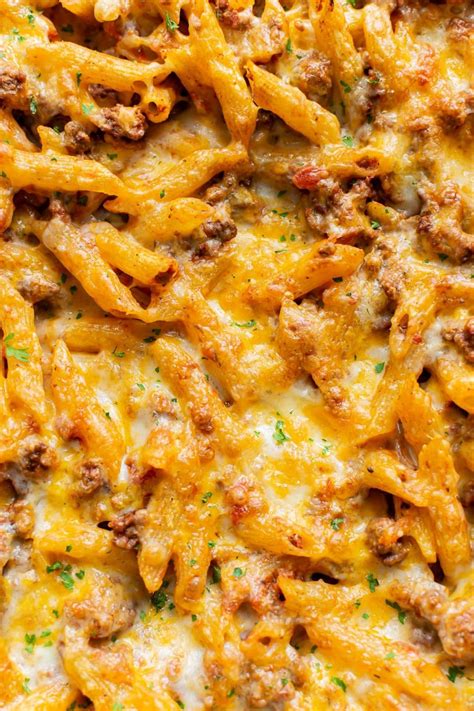 This Pasta Bake With Ground Beef Is Cheesy Easy To Make And Delicious
