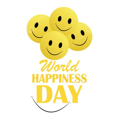 World Happiness Day Vector Text Design With Smile Hapiness Day Smile