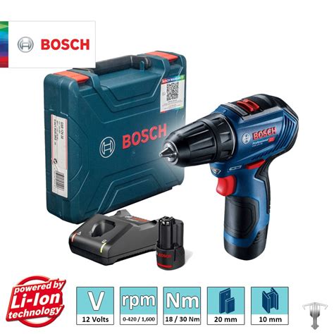 Bosch Gsr 12v 30 Professional 12 V Brushless Cordless Drill Driver