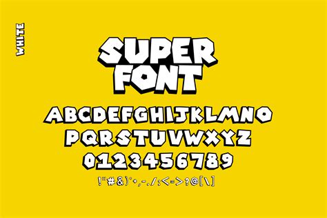 Super Mario Font Mario Color Font Opentype Svg Colorful Modern Font