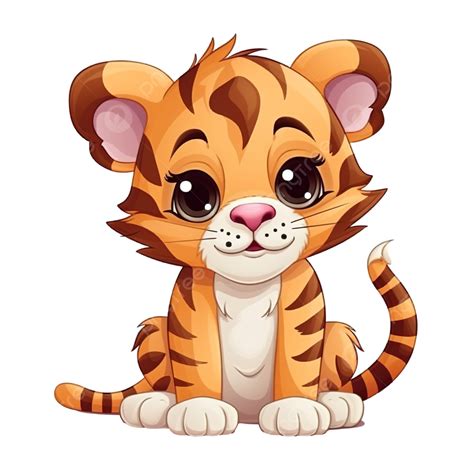 Cute Tiger Cartoon Illustration For Kids Tiger Animals Cute Png