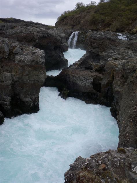 Barnafoss Iceland Outdoor Water Travel
