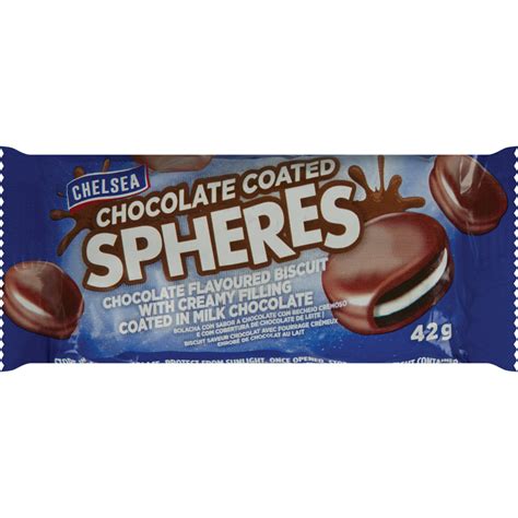 Chelsea Spheres Chocolate Coated Biscuits 42g Biscuits Biscuits